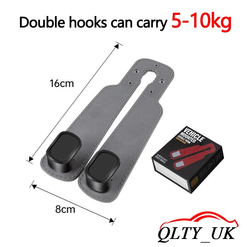 2Pcs Suede Seat Headrest Hook Organizer Shopping Bag Holder Hanger for All Car