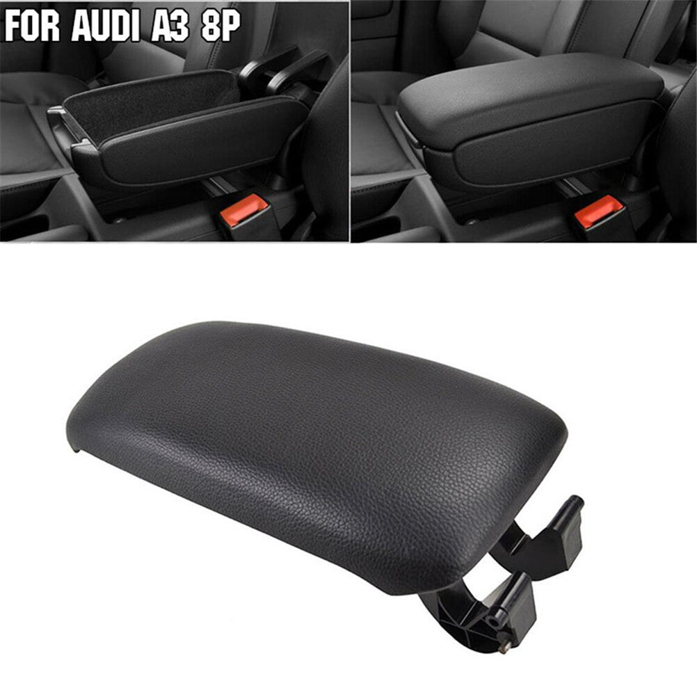 For Audi A3 8P 2009 2010 Black Leather Armrest Center Console Lid 8P0864245P