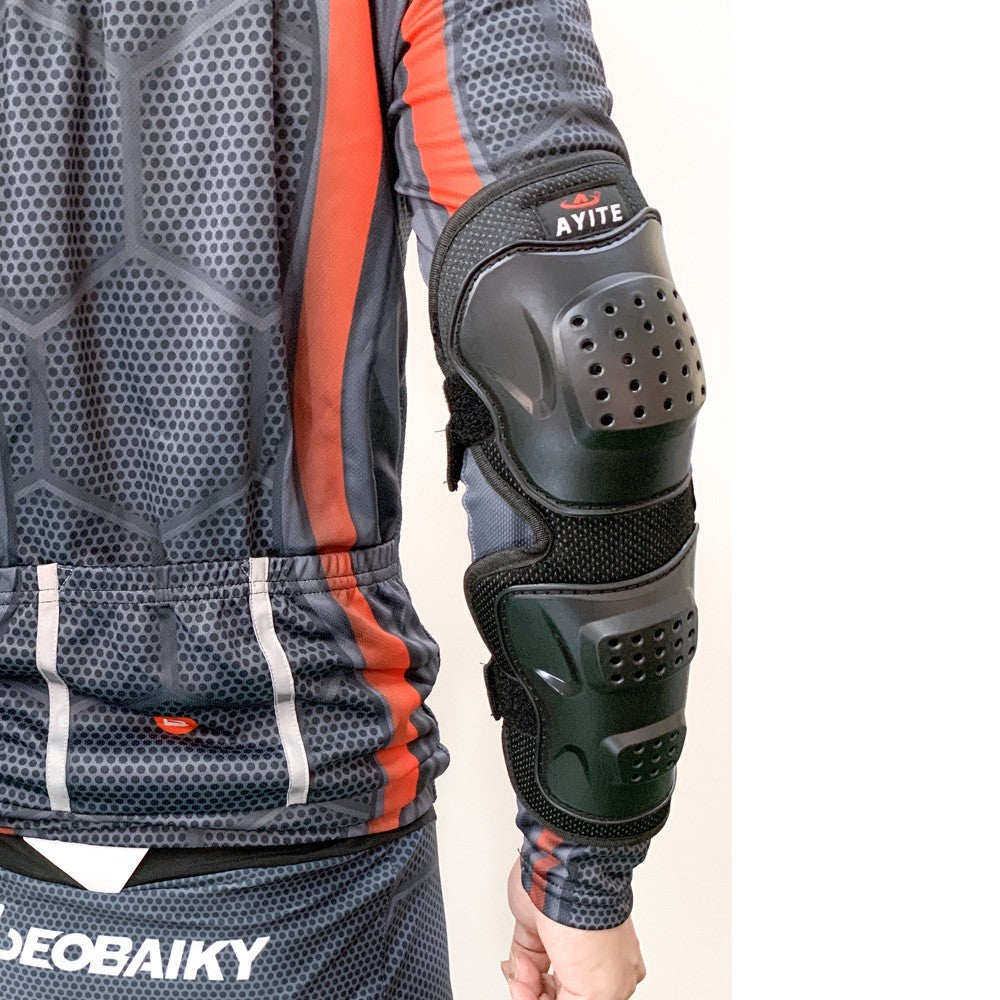 Motorcycle Knee Pads Adjustable 4 PCS Knee Elbow Armor Long Leg Sleeve Gear UK