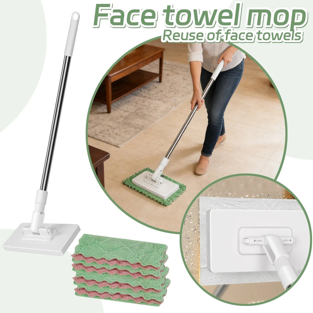 New Snap Grip Mini Mop,Zero Touch Mini Mop,No Wash Lazy Mops Wet and Dry