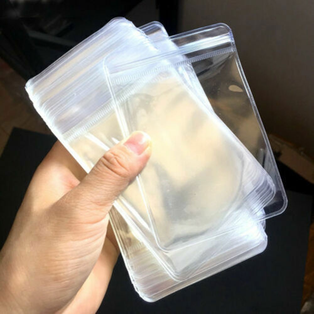 100pcs PVC Plastic Bags Storing Watches Jewelry Pouch Case Bags Regular Size
