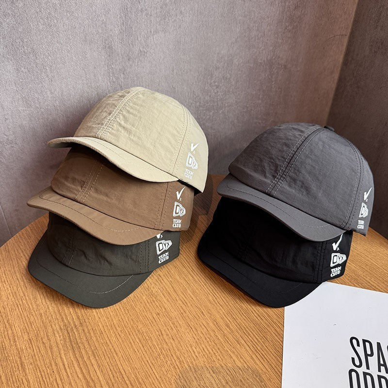 Summer Men's And Women's Solid-color Quick-drying Breathable Short-brimmed...