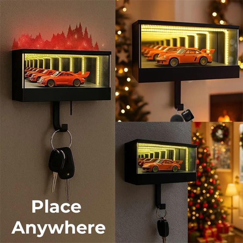 Infinity Garage Keychain Hanger Car Garage Key Holder Organizer with LED Light