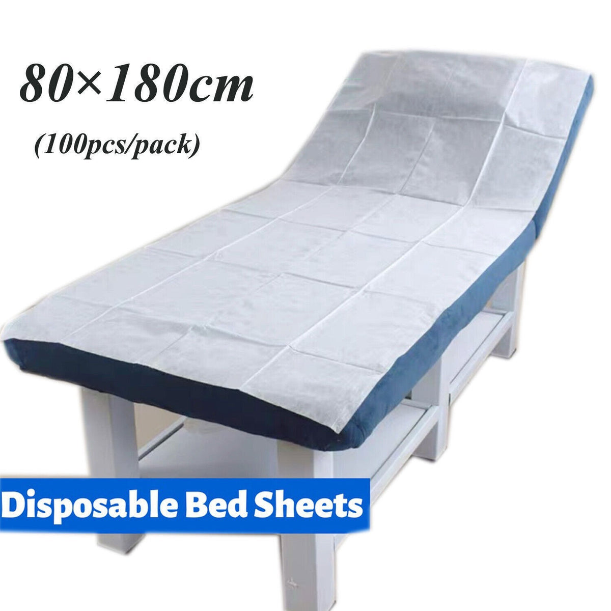 100Pcs Non-woven White Disposable Spa Massage Table Sheet Salon Beauty Bed Cover