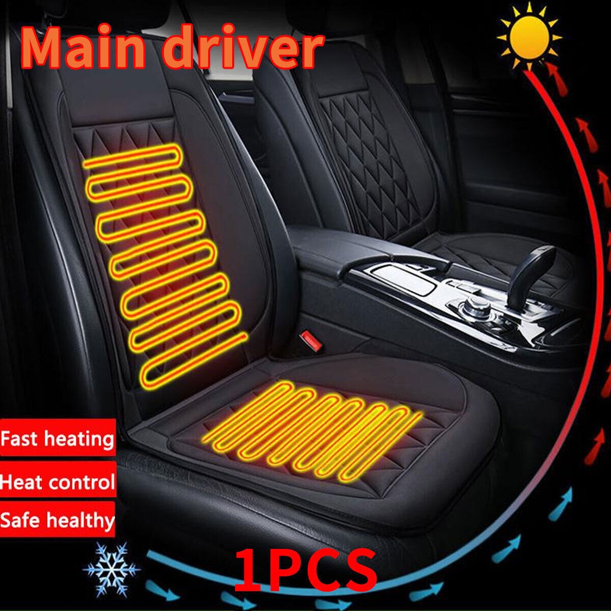 Cover Pad Universal﻿ 12V Heating Cushion Winter Heated Cold Heater Car Seat