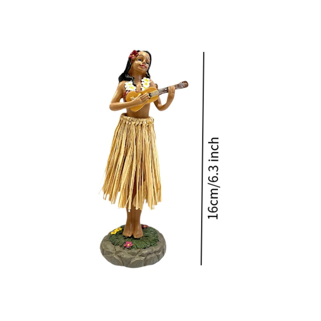 16cm Hawaiian Hula Girl Doll Collection Resin Statue for Housewarming Gift