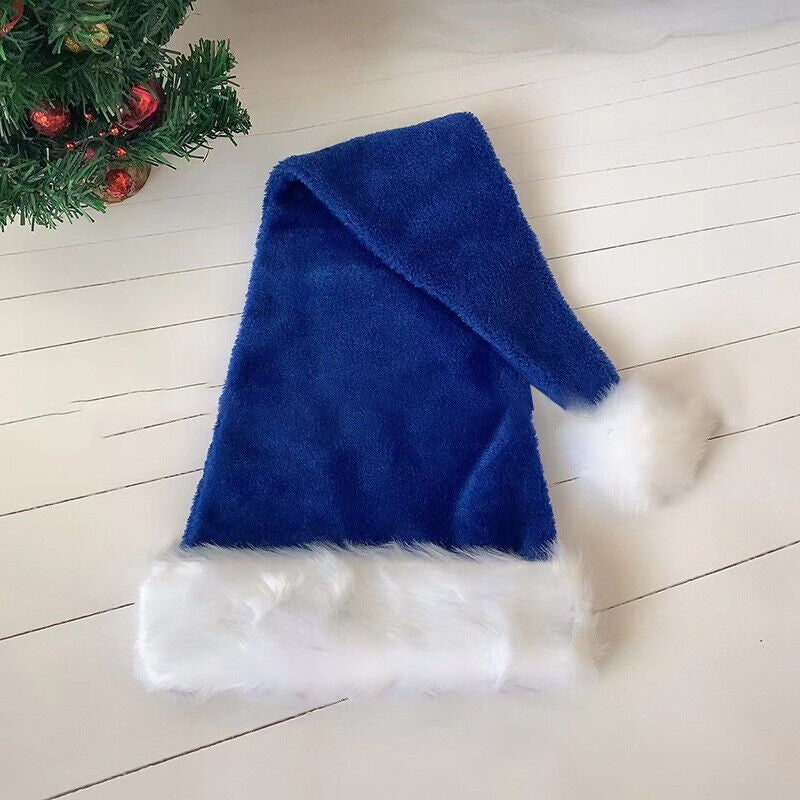 Plush Long Claus Cap New Christmas Hat Pompom Adult Long Santa Costume Xmas