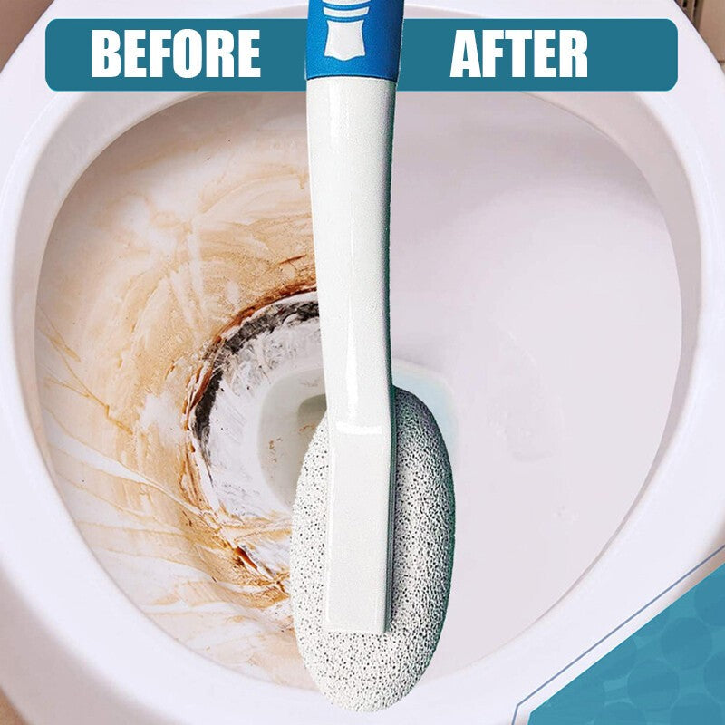 Natural Pumice Stone Toilet Cleaner Brush for Limescale & Stain Removal