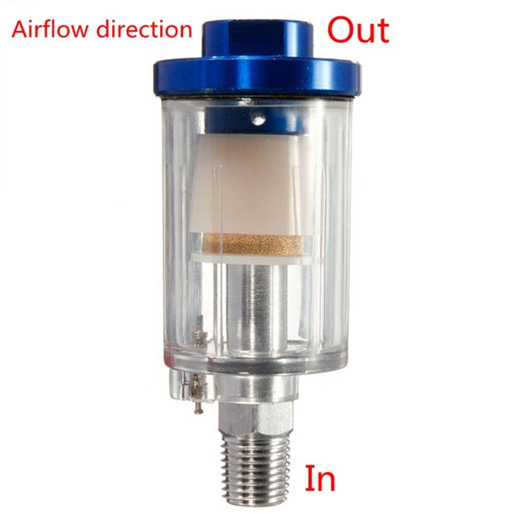 8pcs Spray Paint Gun 1/4'' BSP Mini in Line Air Filter Moisture Water Trap Kit