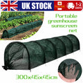 300*45CM Garden Tunnel Shade Net Cover Cloche Hoops for Vegetable Plant Growing