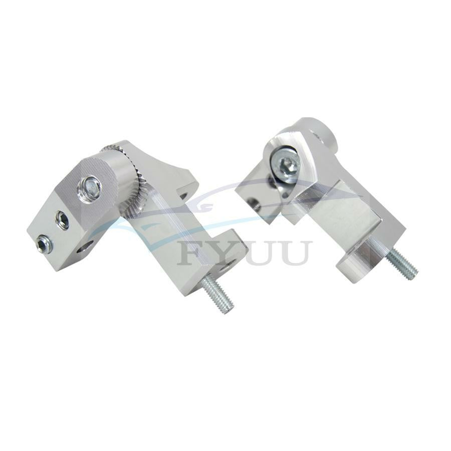 Pair Universal CNC Aluminum Motorcycle Foot peg Passenger Footpeg Lowering Kit#