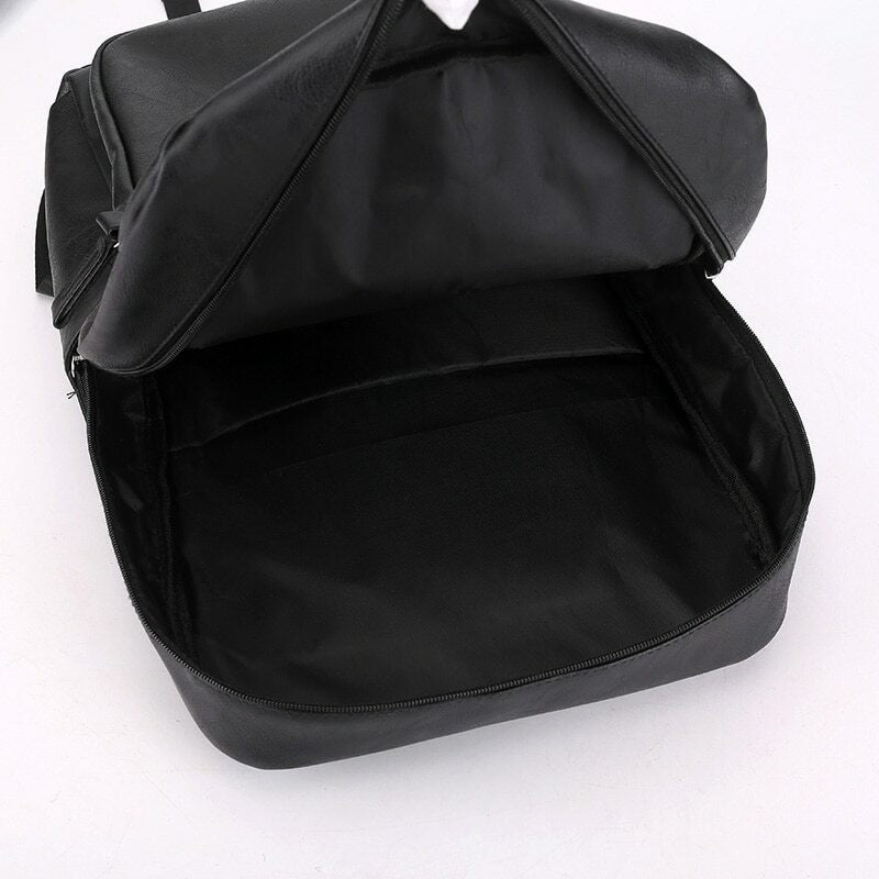 Men's Women's Backpack Laptop PU Leather Business Work Daypack UK Seller