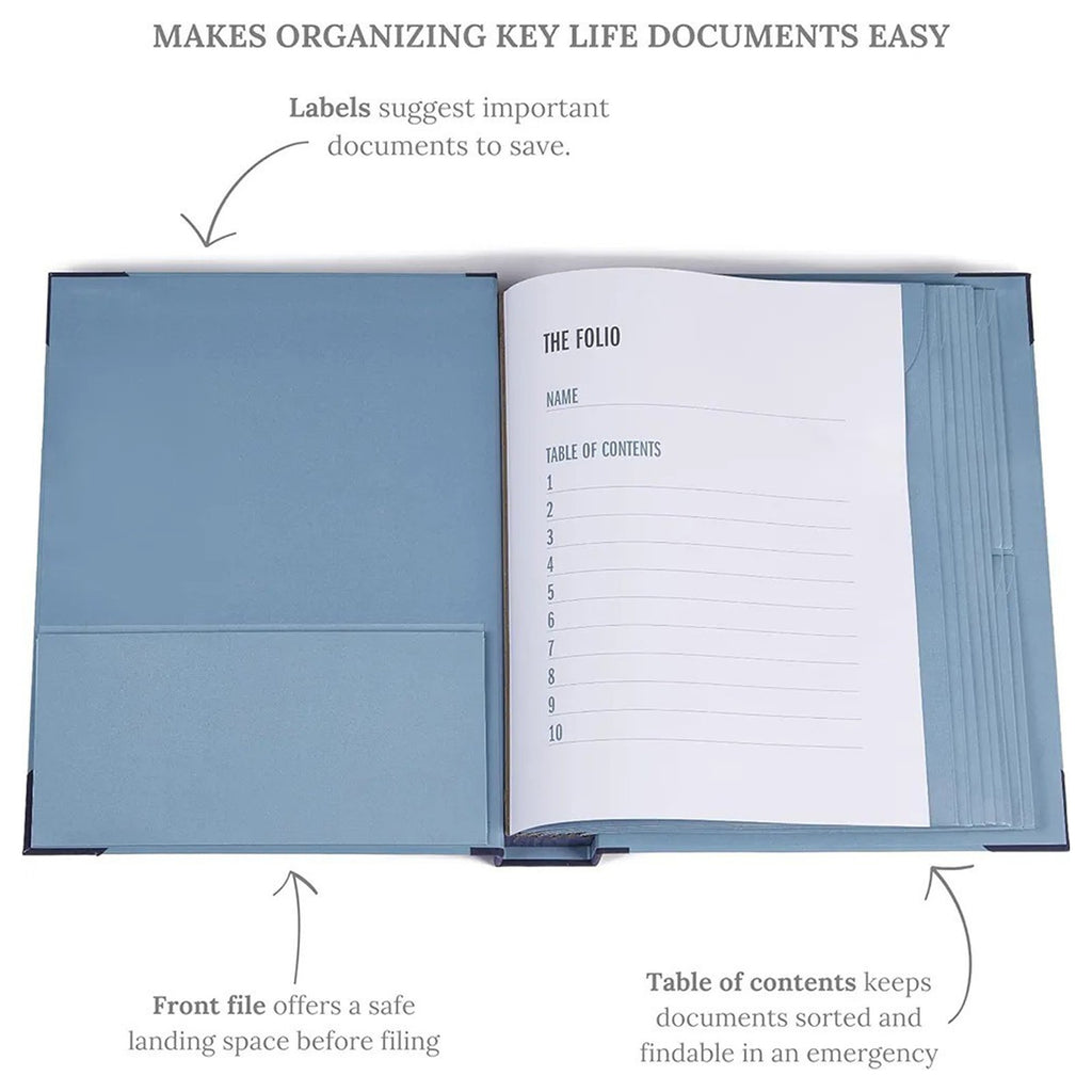 If i Die Binder Organizer, Document Organizer Folio, in Case I Go Missing Binder