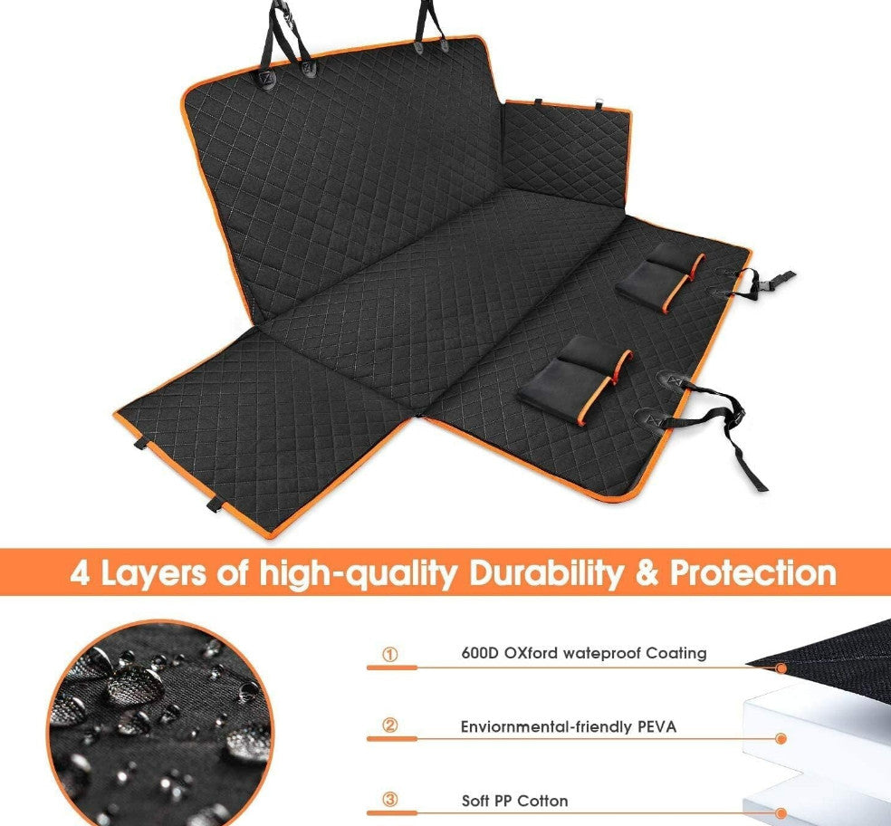 Dog Car Seat Cover Pet Back Seat Hammock Safety Protector Waterproof Non Slip UK