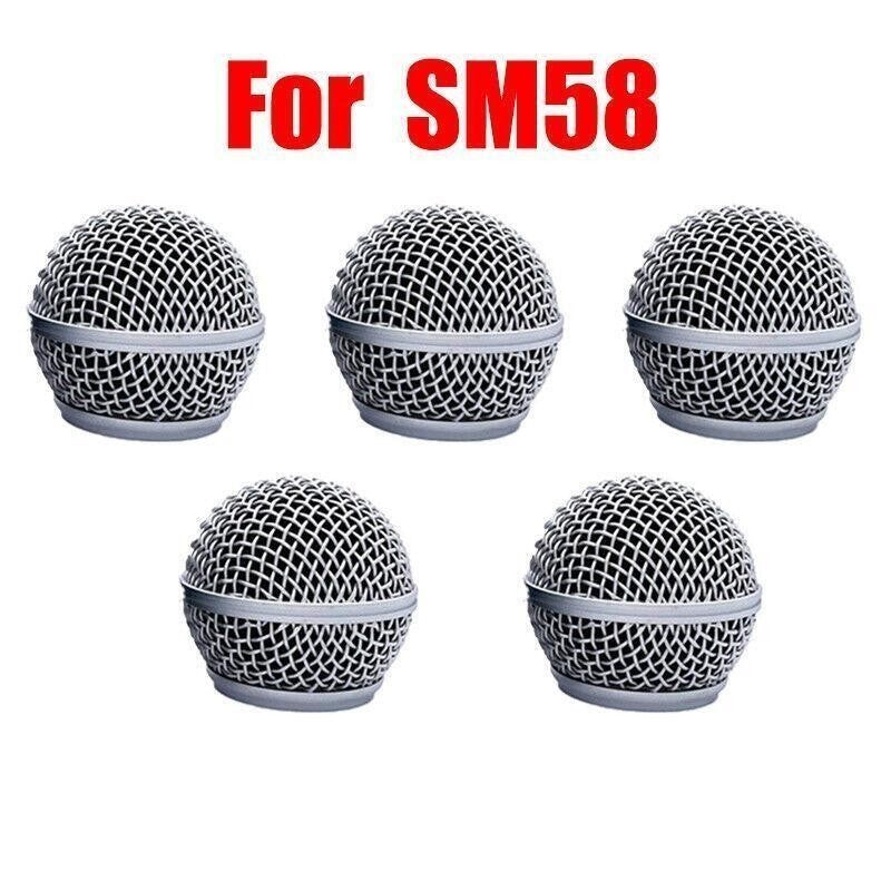 5 x Replacement Ball Head Mesh Microphone Grille fits SM58 microphone HOT