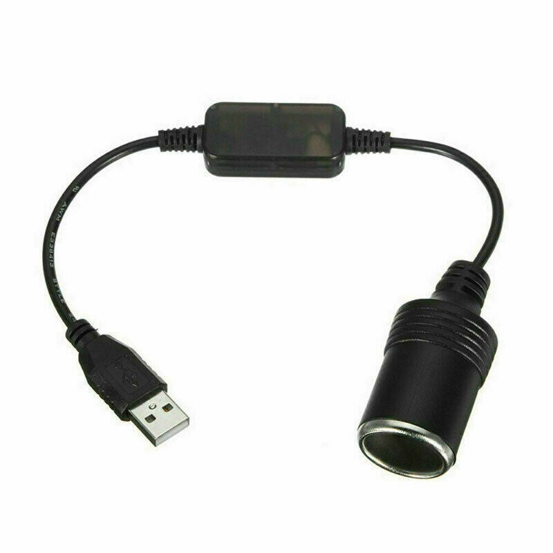 USB Port 12V Car Cigarette Lighter Socket Power Female Converter Adapter Cable