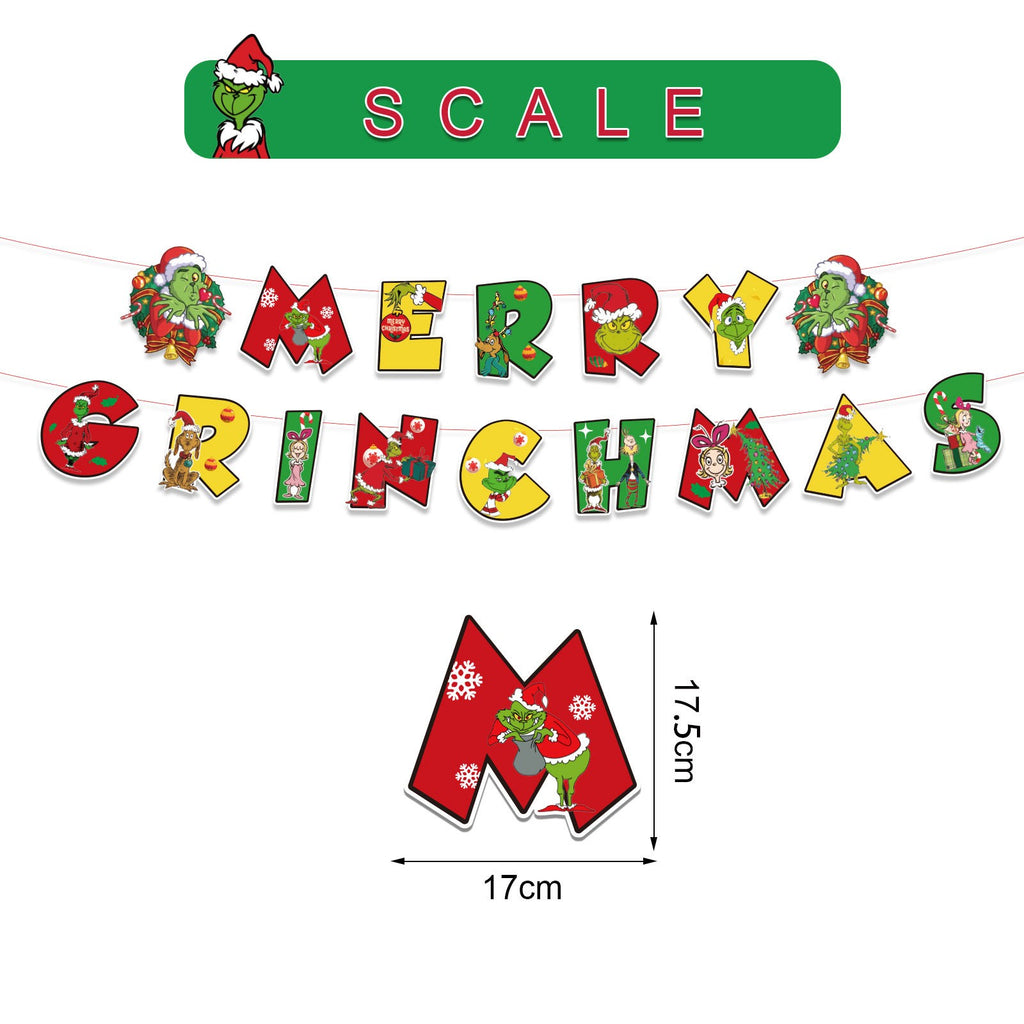106Pcs Christmas Grinch Party Decorations Christmas Birthday Tableware Plates