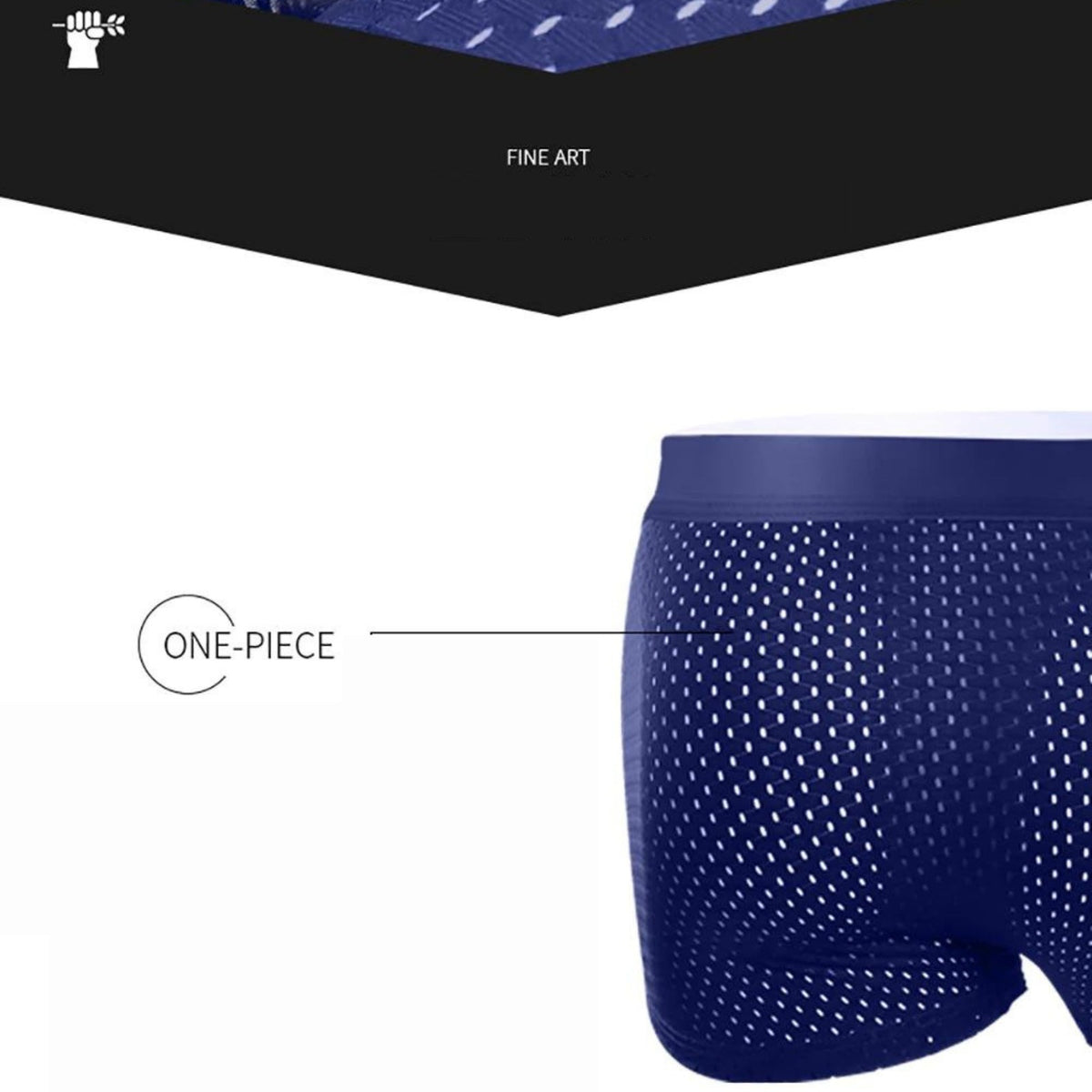4PACK Bamboo Men's Underwear Boxer Shorts Set Breathable Underpants Men Briefs