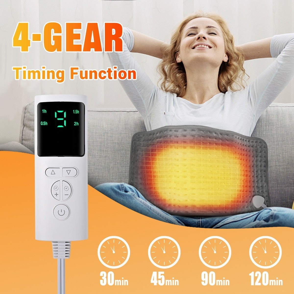 Electric Heating Pad Heat Therapy Feet Warmer Mat Neck Shoulder Back Pain Relief