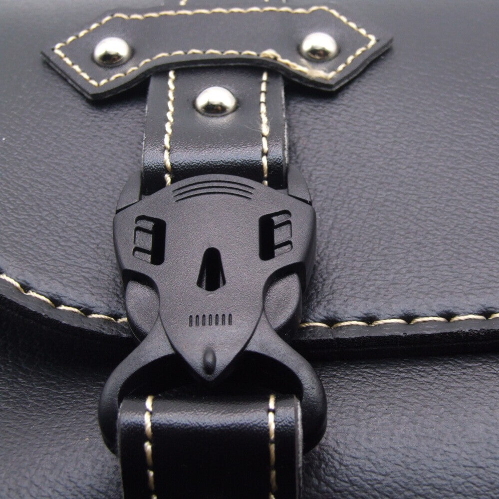 Motorcycle Saddle Bag Tool Bag Motorbike Tool Roll Pannier Sissy Bar PU Leather
