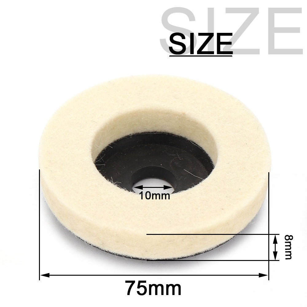 75mm Wool Polishing Wheel Felt Buffing Grinding Disc For Angle Grinder 1-10PCS