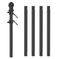 6FT Wall-Mounted Flag Pole Kit Telescopic Top Ball Flagpole Stainless Steel Yard