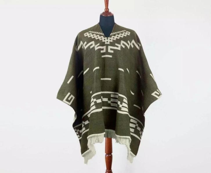 Clint Eastwood Western Cowboy Poncho Serape replica handmade of faux-alpaca wool