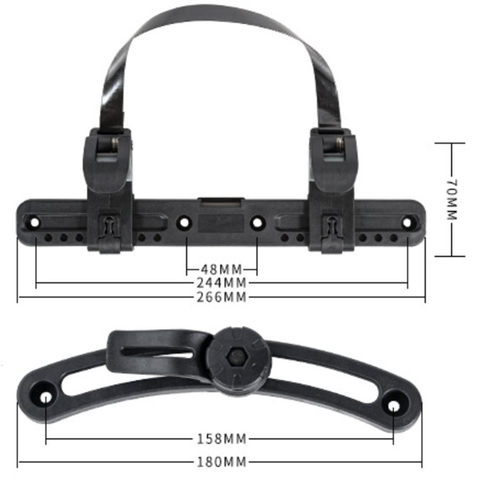 Bike Pannier Mounting Bracket PA66 GF Hook Buckle with 8 Adjust Points
