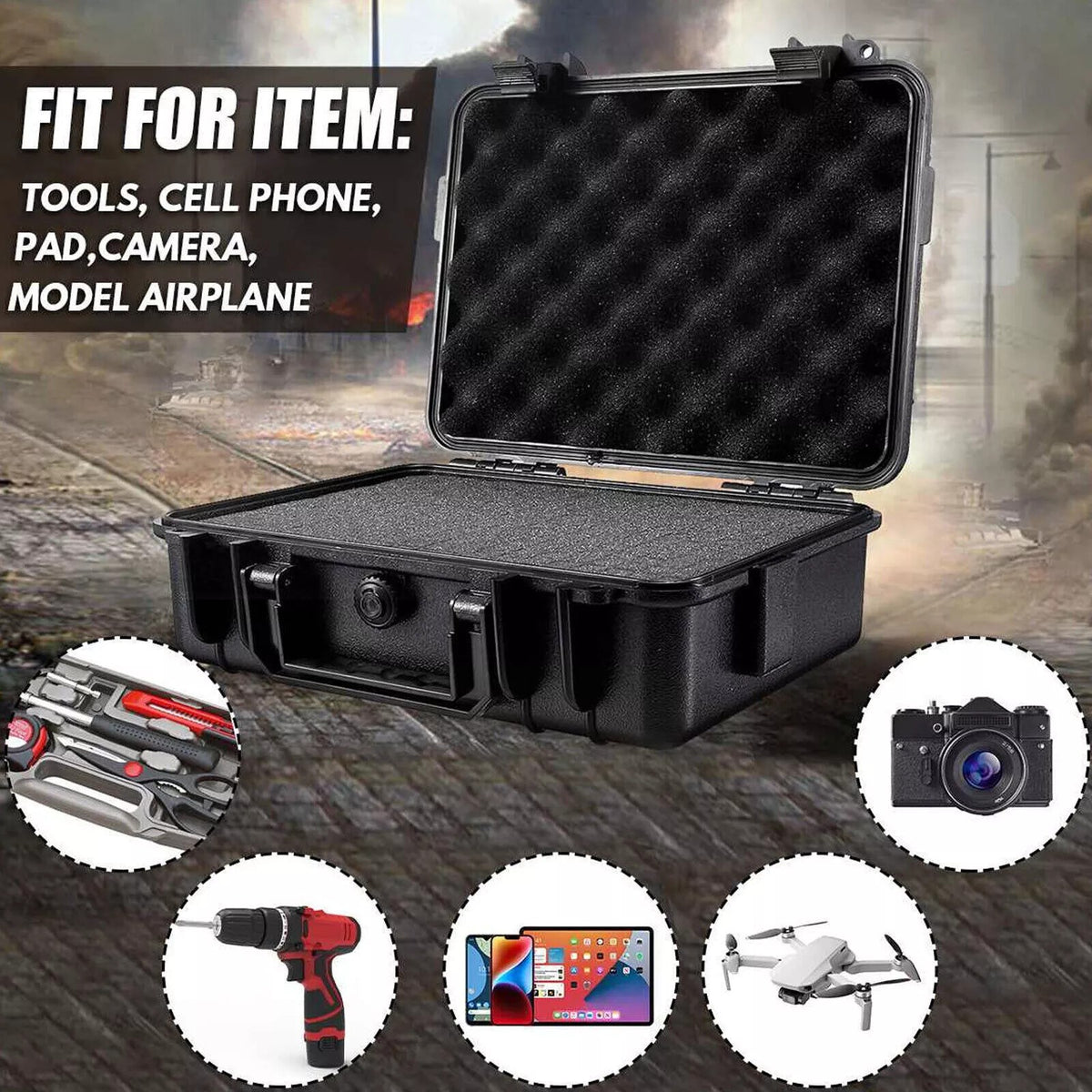 Waterproof Protective Hard Carry Flight Case Camera Equipment Storage Secure Box