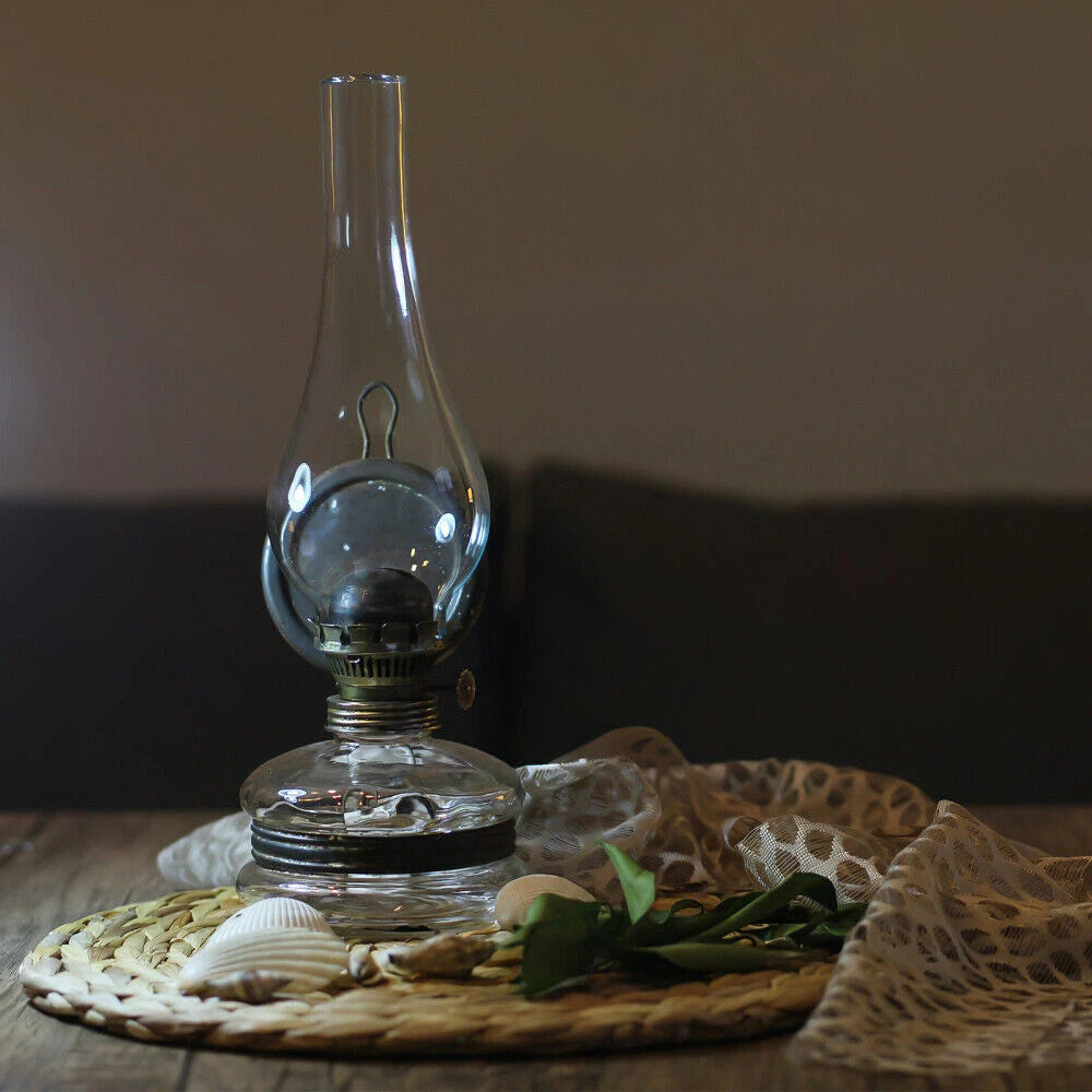 Kerosene Lamp Glass Chimney Clear Cover for Oil Cylinder Candle Shade