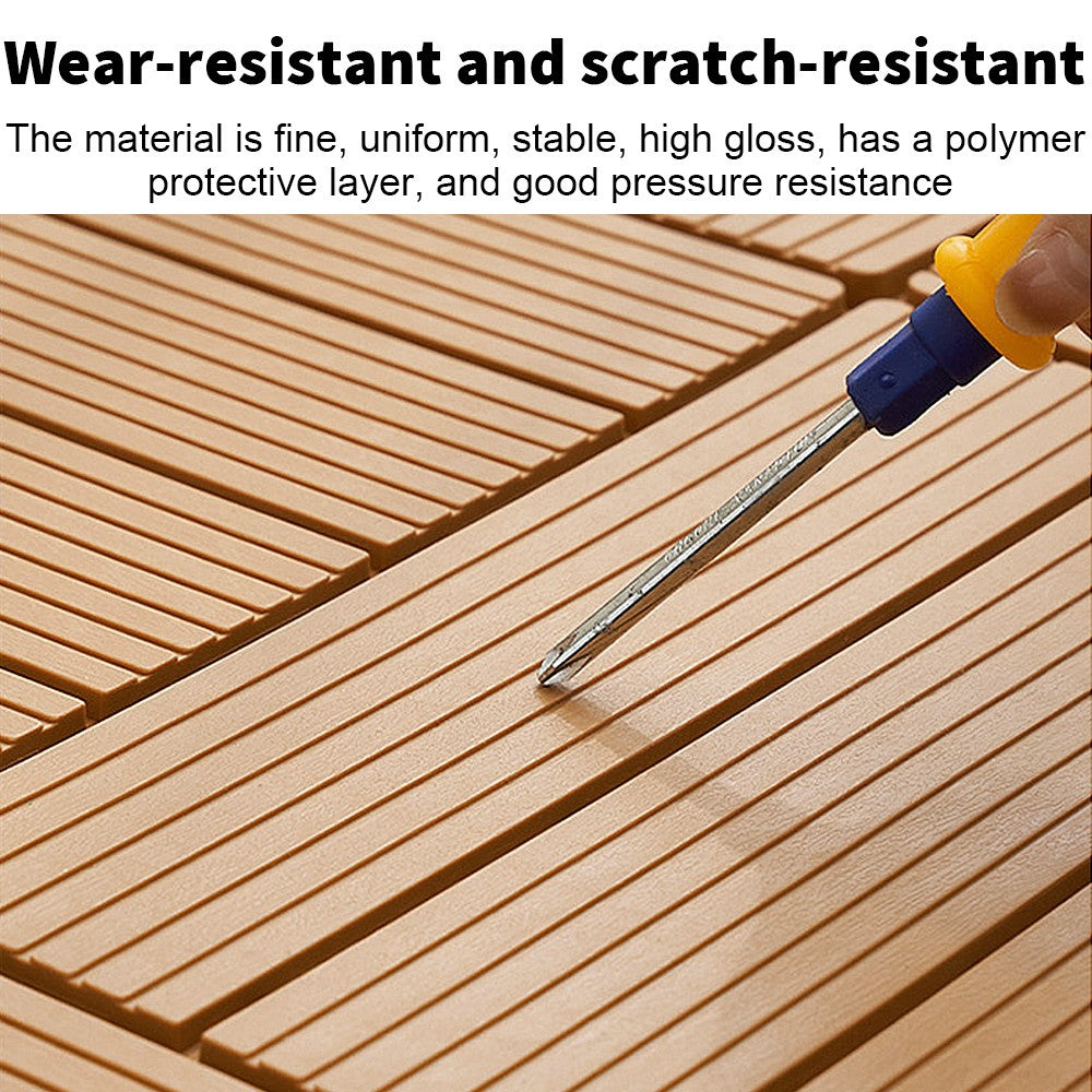 12Pack Heavy Duty Deck Tiles - Anti-Slip Interlocking Floor 30x30cm Outdoor UK