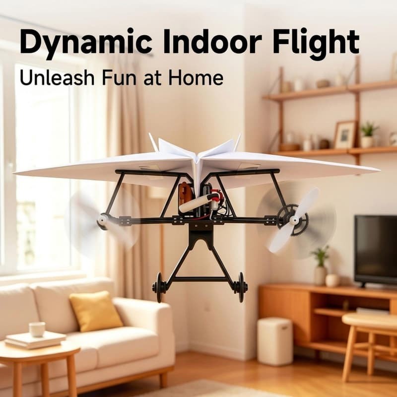 RC Paper Airplane Kit DIY Model Airplane Flying Toy Outdoor Creative Fixed Wing