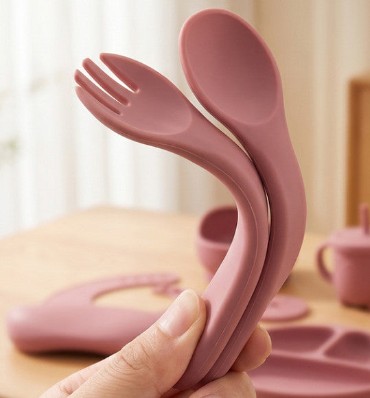 Baby Weaning Set Bamboo Baby Feeding set Suction Plate Bowls Spoons