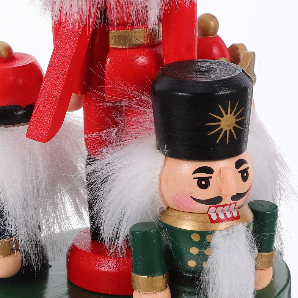 Nutcracker Themed Rotating Music Box Handmade Xmas Ornament Holiday Gift Decor