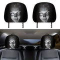 Car Headrest Covers Bold Funny Face Faces Cover, Humorous Car Cushion Covers