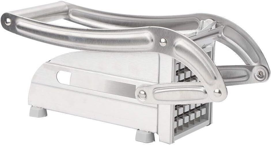 Potato Chipper & Cutter – French Fries Maker Slicer with 2 Steel Blade