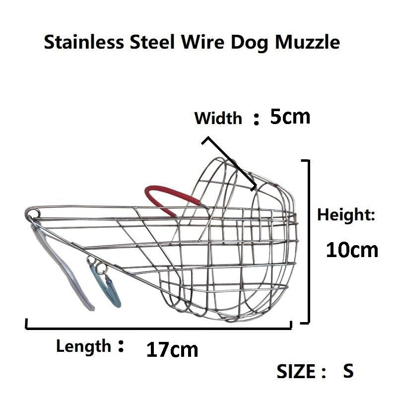 Metal Wire Basket Dog Muzzle Anti-Bite Chew Safety for Greyhound Dog Muzzles