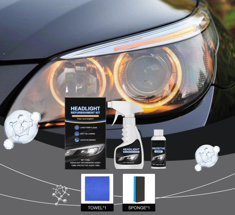 Q4 Headlight Restoration,Automotive Tourgoing Headlamp Restoration Fluid Kit