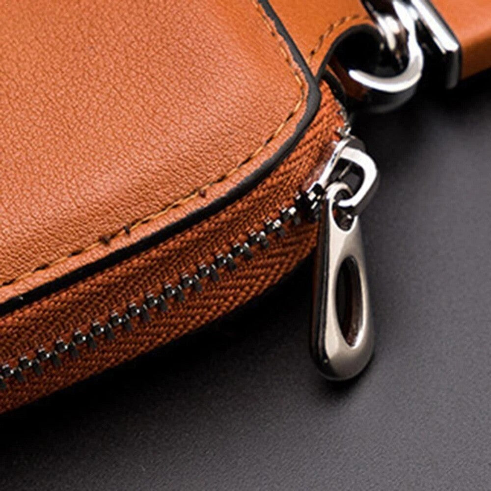 Pouch Purse Keys Organizer Zipper Car Keychain Covers Key Holder PU Leather