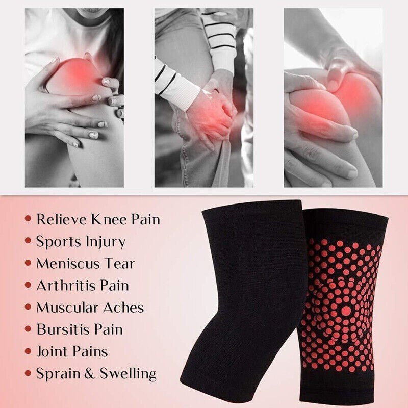 2x Self Heating Knee Pad Arthritis Support Brace Leg Warmer Joint Relief