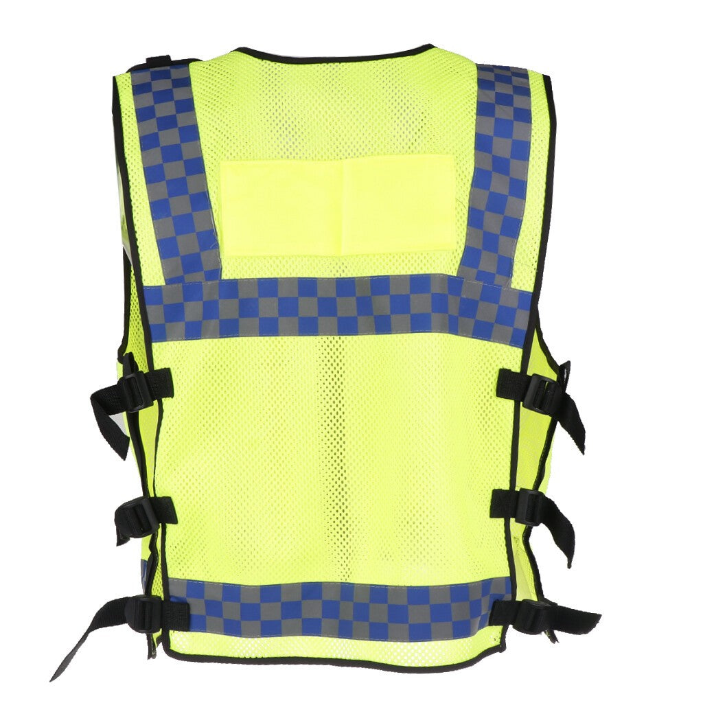Hi Visibility Safety Work Vest Unisex - With Zipper and Multi Pocket - Hi Vis