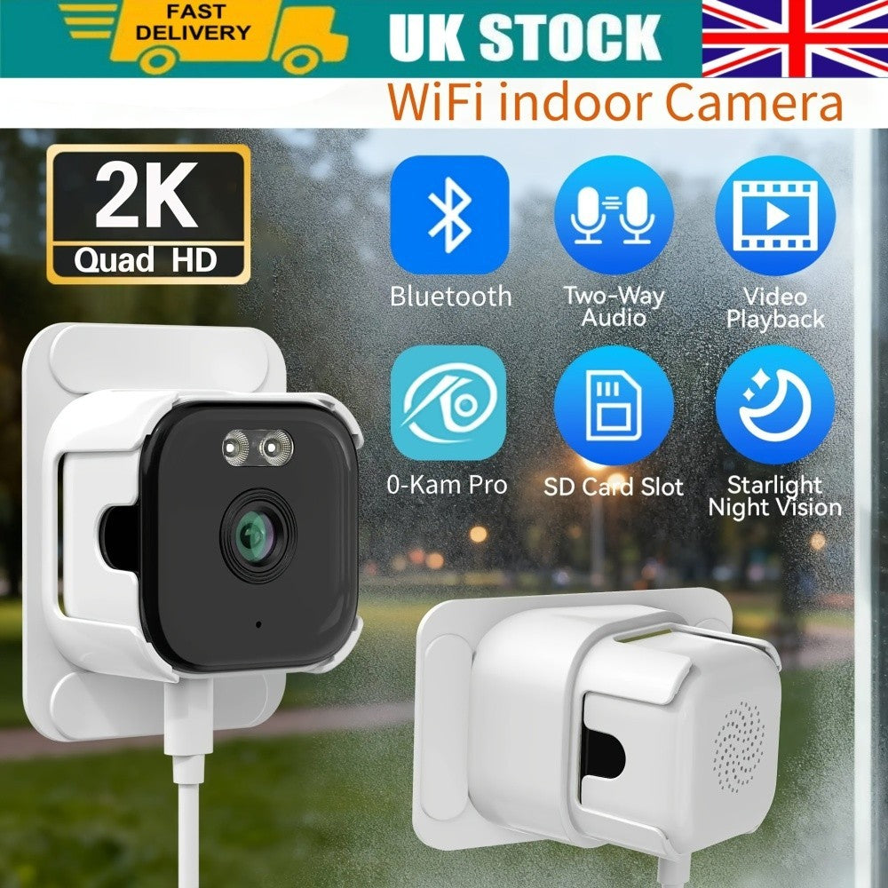 5G Window Security Camera 3MP Full Color Night Vision WiFi 2.4/5GHz Indoor Mount
