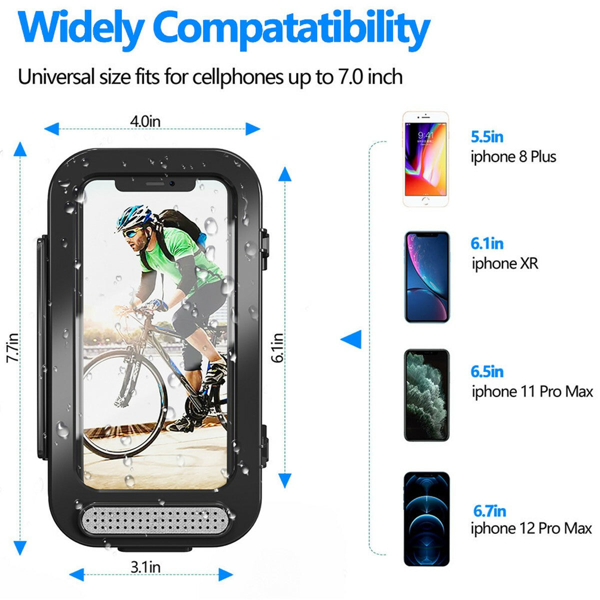 360° Motorcycle Bicycle Waterproof Case Mount Holder Cover For Mobile Phones