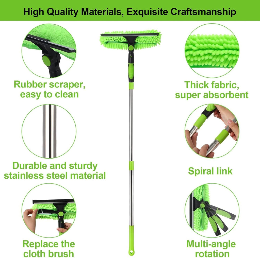 New Telescopic Extendable Window Cleaner Equipment Glass Cleaning 4.5m Squeegee