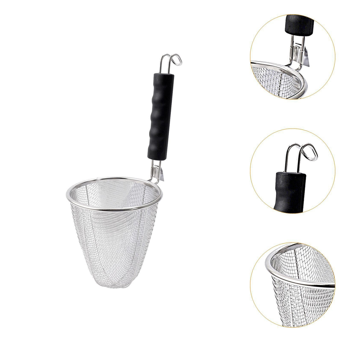 Pasta Basket Strainer Stainless Steel Kitchen Mesh Strainer with Pasta Cooker,