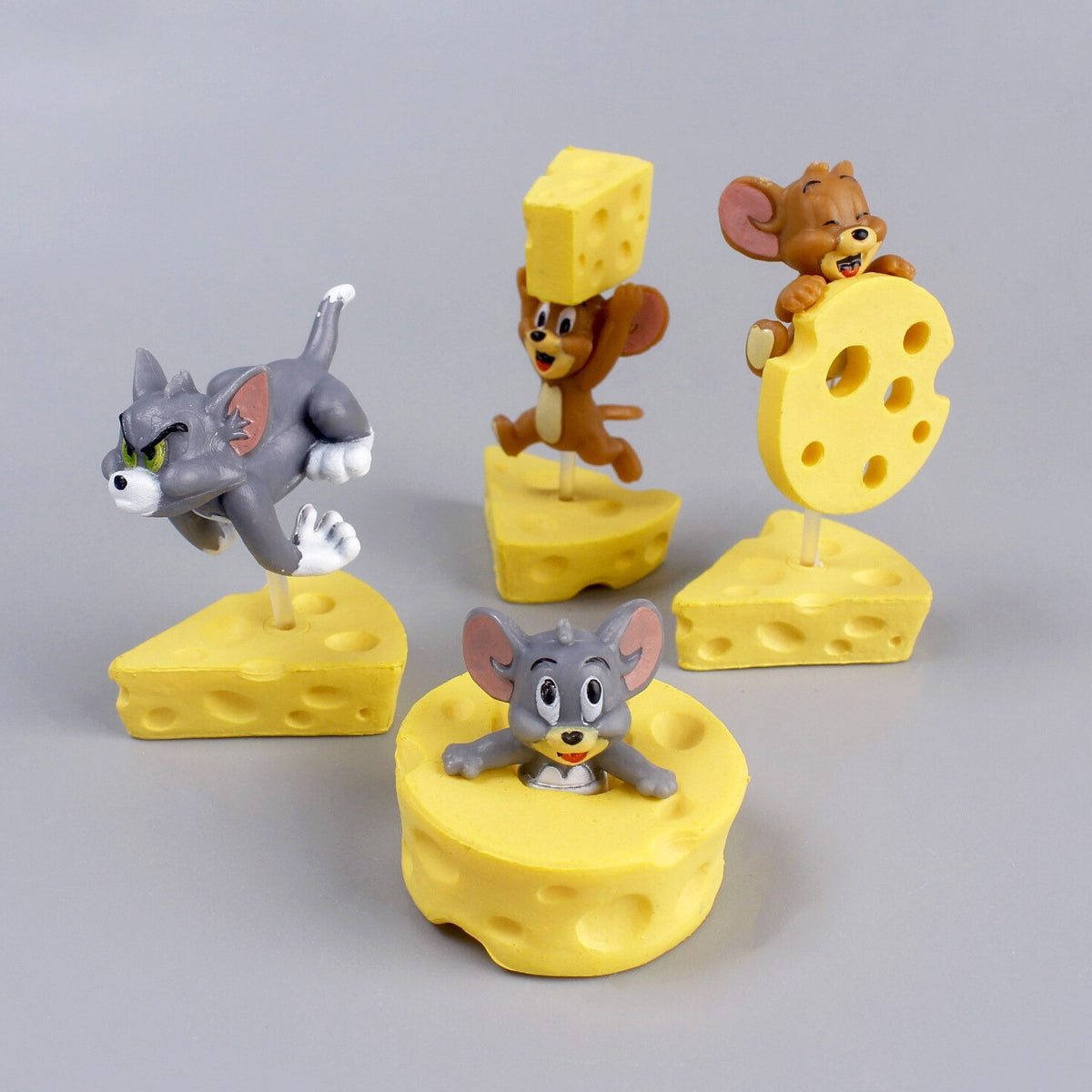 4pcs Anime Tom and Jerry Friends Figures Toy Doll Kids Xmas Gift Cake Topper UK
