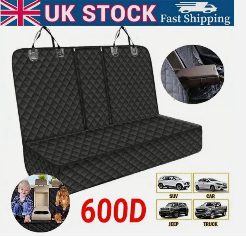600D Car Rear Back Seat Cover Pet Dog Protector Mat Non-slip Waterproof Cushion