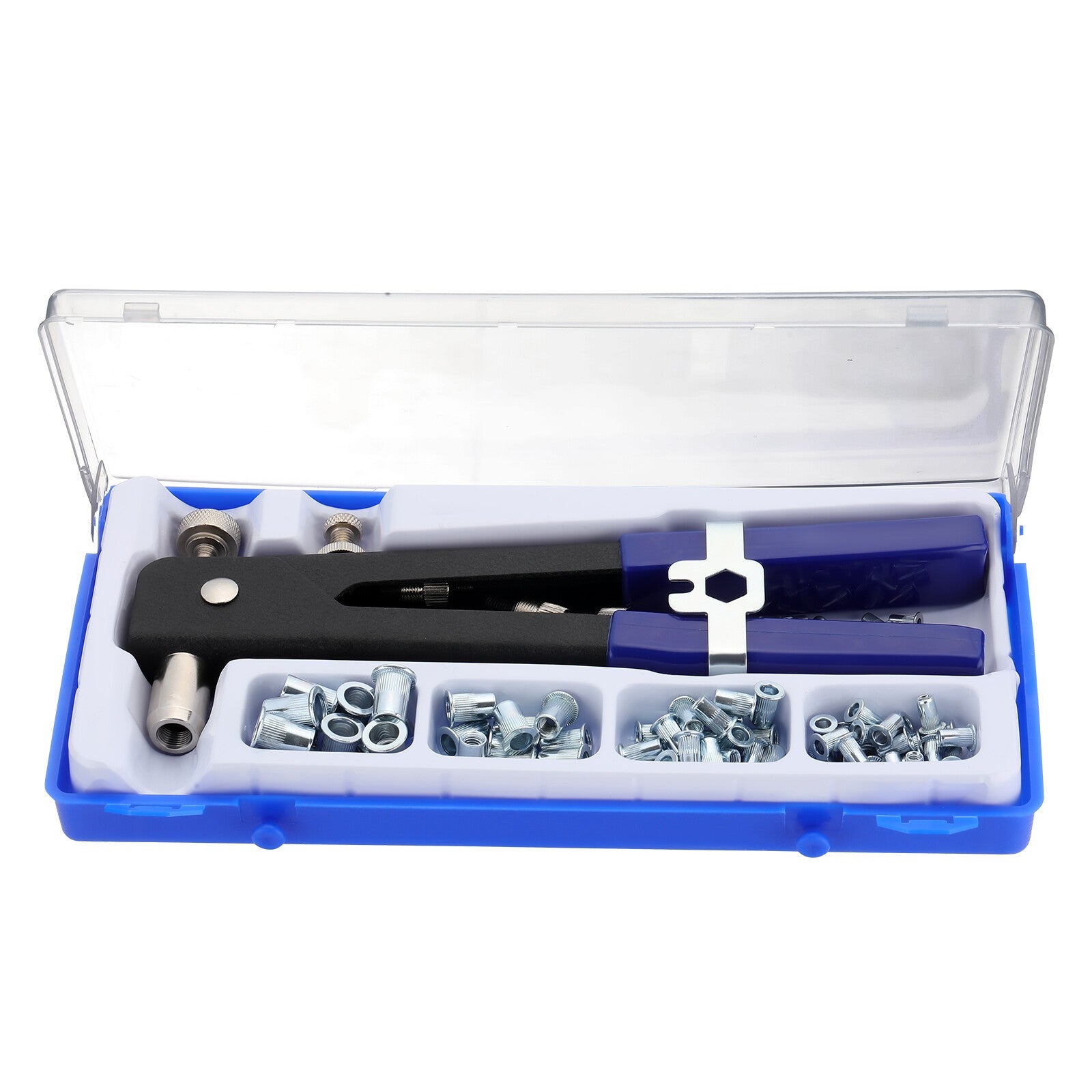 170pcs Professional Hand Nut Tool Riveter Rivnut Gun Kit Mandrels Repair M3-M8