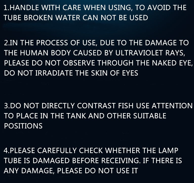 Fish Tank UV Sterilization Lamp Aquarium Ultraviolet Submersible Algae Remov
