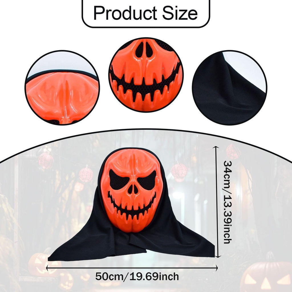 Halloween Pumpkin Head Mask Props Scary Horrible Cover for Masquerade